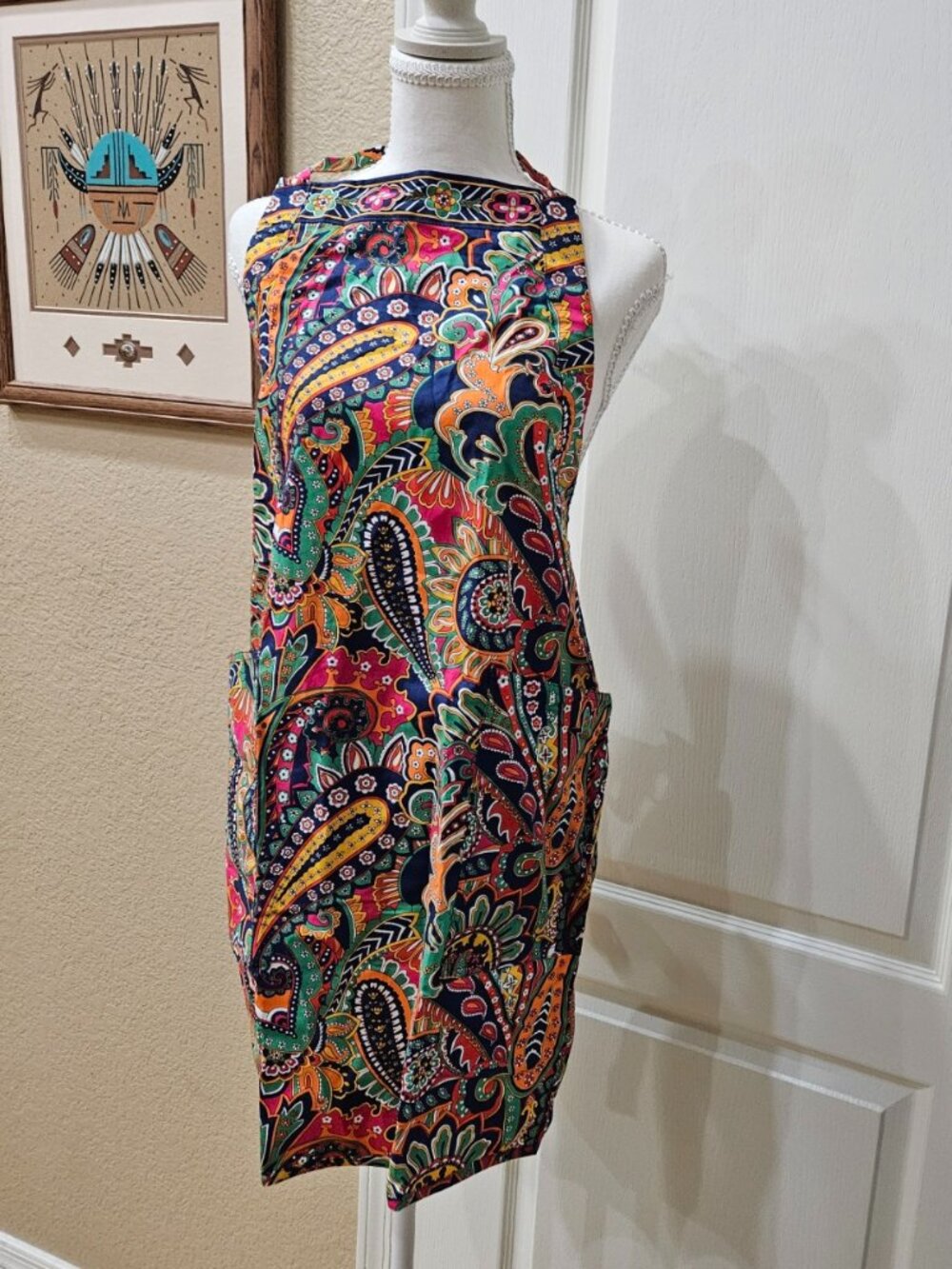 VERA BRADLEY Colorblock Apron & Reusable Storage Tin Set Floral Gift Item 🌺